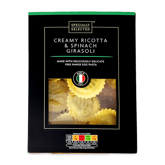 Specially Selected Creamy Ricotta & Spinach Girasoli 250g